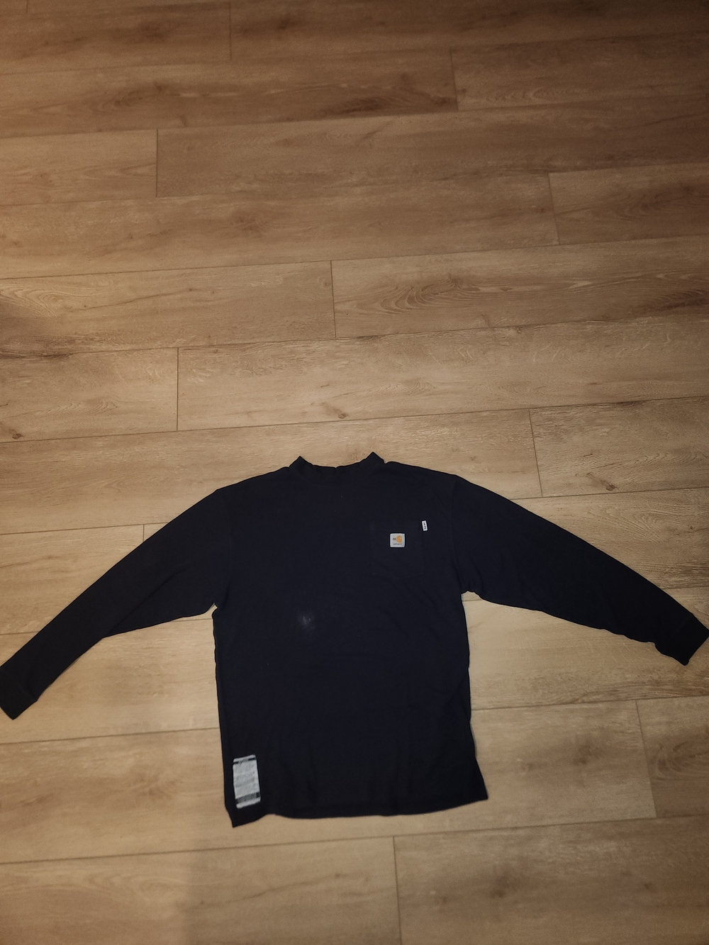 Vintage Y2K Carhartt Flame Resistant Navy Blue Long Sleeve Shirt Mens Size Large